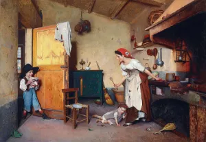 La Maschera by Gaetano Chierici Oil Painting