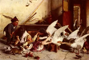 Patatrach! by Gaetano Chierici - Oil Painting Reproduction