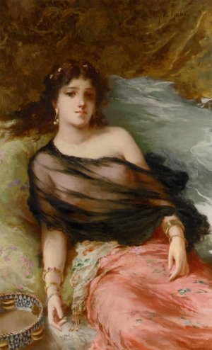 A Middle Eastern Beauty Oil painting by Gaetano De Martini