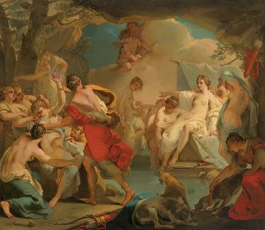 Diana and Callisto by Gaetano Gandolfi Oil Painting