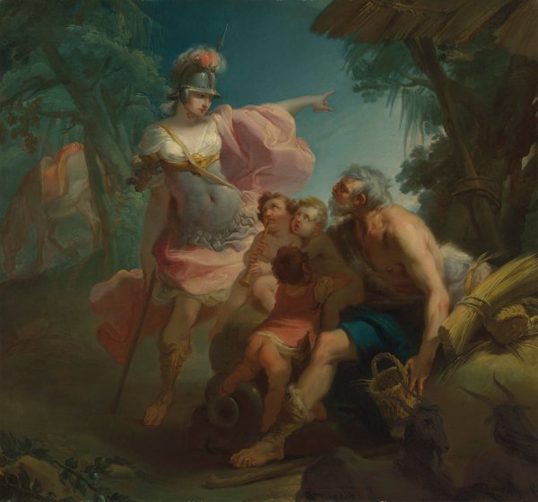 Main Product Photo of Erminia amongst the Shepherds Painting by Gaetano Gandolfi