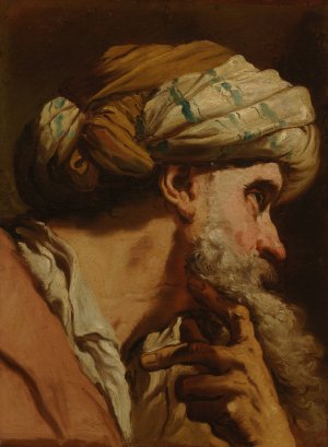 Head of a Man in Oriental Costume by Gaetano Gandolfi Oil Painting