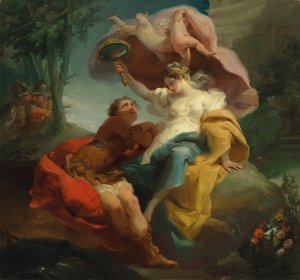 Rinaldo and Armida in the Garden of Delights by Gaetano Gandolfi Oil Painting