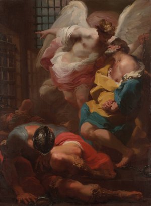 The Liberation of Saint Peter by Gaetano Gandolfi Oil Painting