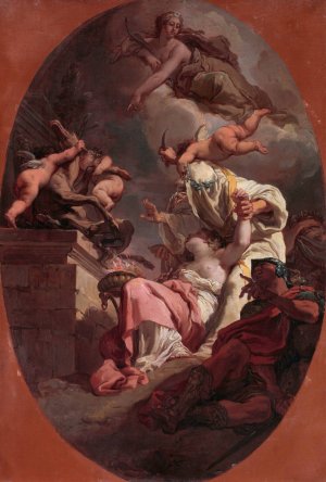 The Sacrifice of Iphigenia by Gaetano Gandolfi Oil Painting