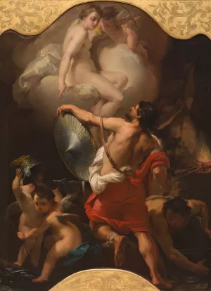 Venus Ordering Armor for Aeneas at Vulcan's Forge by Gaetano Gandolfi Oil Painting
