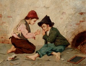 Lighting Up by Gaetano Lodi Oil Painting