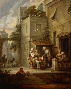 Charity Relieving Distress by Gainsborough Dupont Oil Painting