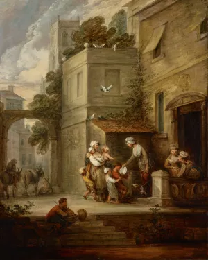 Charity Relieving Distress by Gainsborough Dupont Oil Painting