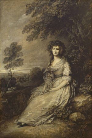 Mrs. Richard Brinsley Sheridan by Gainsborough Dupont Oil Painting