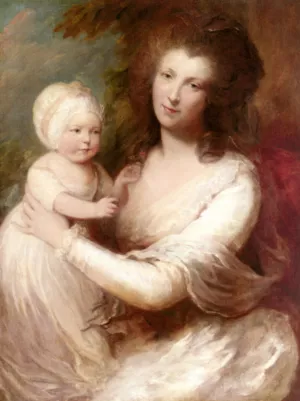 Portrait of Lady Baillie by Gainsborough Dupont Oil Painting