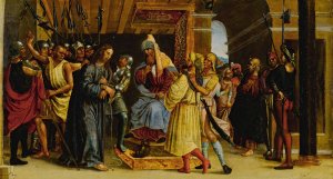 Christ Before the Sanhedrin by Gandolfino Da Roreto Oil Painting