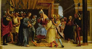 Christ Before the Sanhedrin by Gandolfino Da Roreto Oil Painting