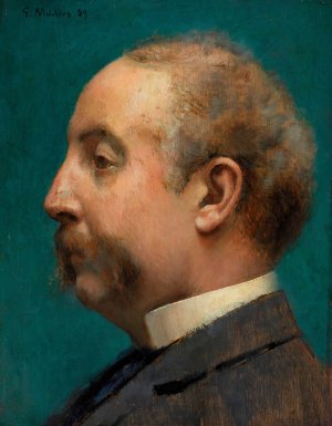 Head of Thomas Pitts by Gari Melchers Oil Painting