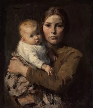 Mother and Child by Gari Melchers Oil Painting