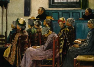 The Sermon by Gari Melchers Oil Painting
