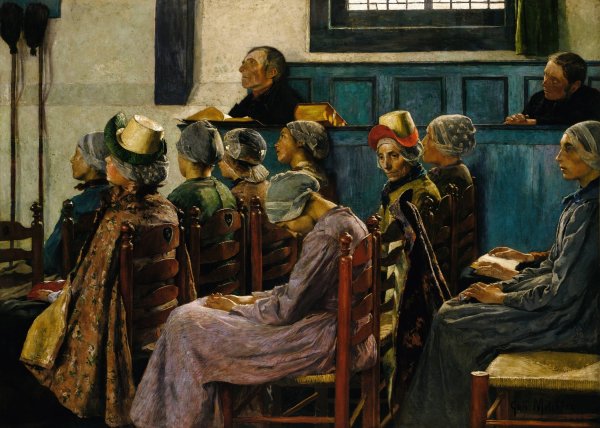 Main Product Photo of The Sermon  Painting by Gari Melchers