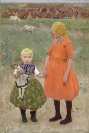 The Sisters by Gari Melchers Oil Painting