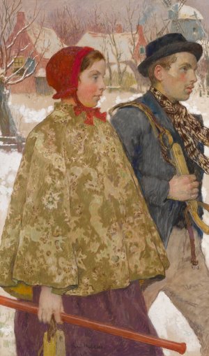 Winter by Gari Melchers Oil Painting