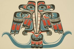 Haida Double Thunderbird by Garrick Mallery Oil Painting