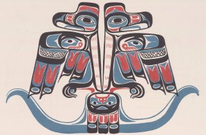 Haida double thunderbird by Garrick Mallery Oil Painting