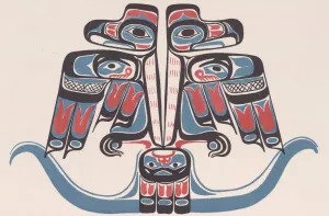 Haida double thunderbird by Garrick Mallery Oil Painting