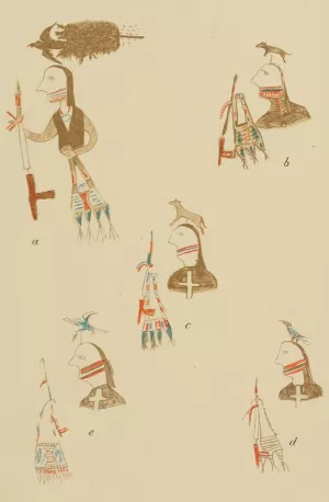 Oglala Chiefs Oil painting by Garrick Mallery
