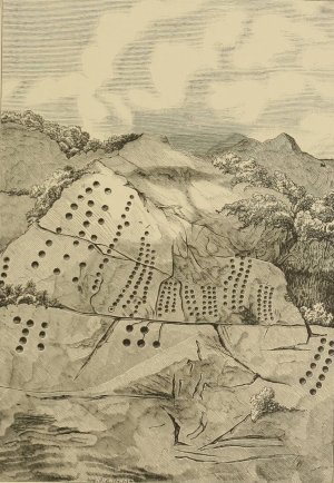 Petroglyphs at Chandeshwar, India by Garrick Mallery Oil Painting