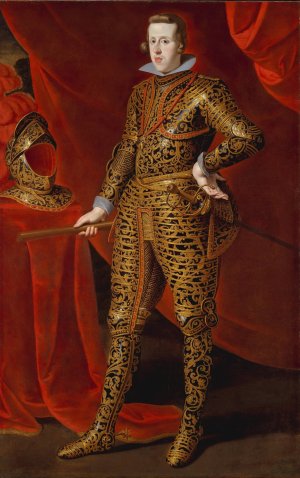Philip IV in Parade Armor by Gaspar De Crayer Oil Painting