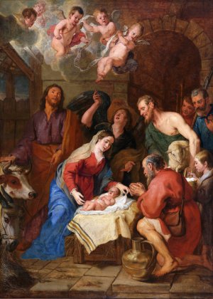 The Adoration of the Shepherds by Gaspar De Crayer Oil Painting