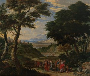 Christ Healing the Blind Man at Jericho by Gaspar De Witte Oil Painting