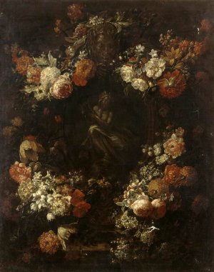 Apollo the Kithara Player Framed with a Garland of Flowers