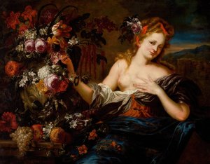 Flora - An Allegory of Spring by Gaspar Peeter Verbruggen The Elder Oil Painting