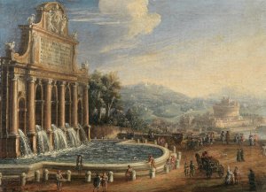Fontana dell'Acqua Paola by Gaspar Van Wittel Oil Painting