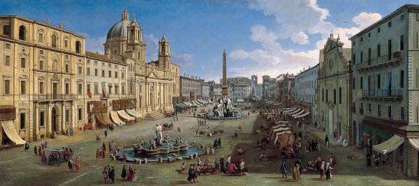 Main Product Photo of Piazza Navona, Rome  Painting by Gaspar Van Wittel