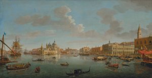 The Molo, Venice, looking West towards the entrance of the Grand Canal by Gaspar Van Wittel Oil Painting