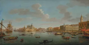 The Molo, Venice, looking West towards the entrance of the Grand Canal by Gaspar Van Wittel Oil Painting