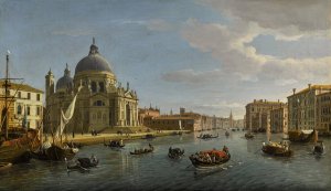 Venice, Santa Maria della Salute and the entrance to the Grand Canal by Gaspar Van Wittel Oil Painting