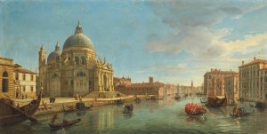 View of Santa Maria della Salute, Venice, from the entrance of the Grand Canal by Gaspar Van Wittel Oil Painting