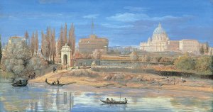 View of the Castel Sant'Angelo and the Vatican seen from Prati di Castello by Gaspar Van Wittel Oil Painting