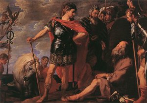 Alexander and Diogenes Oil painting by Gaspard De Crayer
