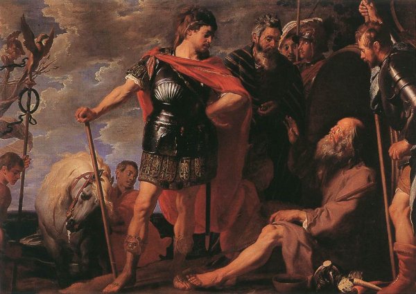 Alexander and Diogenes by Gaspard De Crayer - Hand-Painted Oil Painting Reproduction