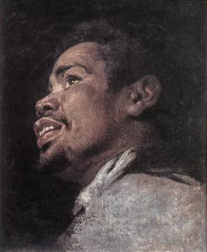 Head Study of a Young Moor by Gaspard De Crayer Oil Painting