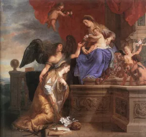The Coronation of St Rosalie by Gaspard De Crayer Oil Painting