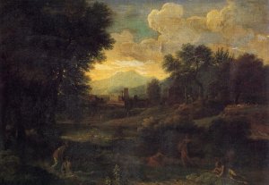 Classical Landscape by Gaspard Dughet Oil Painting