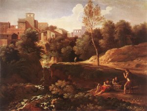 Imaginary Landscape by Gaspard Dughet Oil Painting
