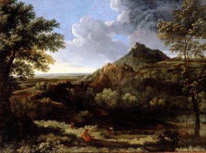 Landscape in the Roman Campagna by Gaspard Dughet Oil Painting