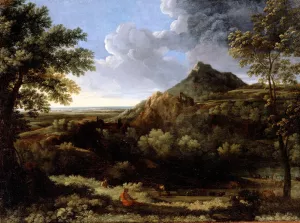Landscape in the Roman Campagna by Gaspard Dughet Oil Painting