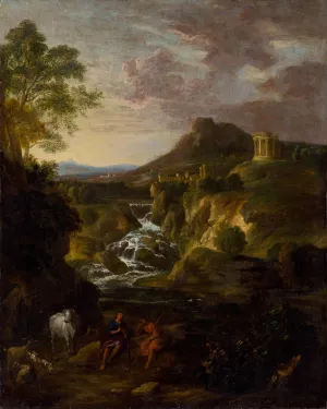 Landscape with the Cascades of Tivoli by Gaspard Dughet Oil Painting