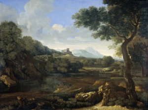 Landscape by Gaspard Dughet Oil Painting